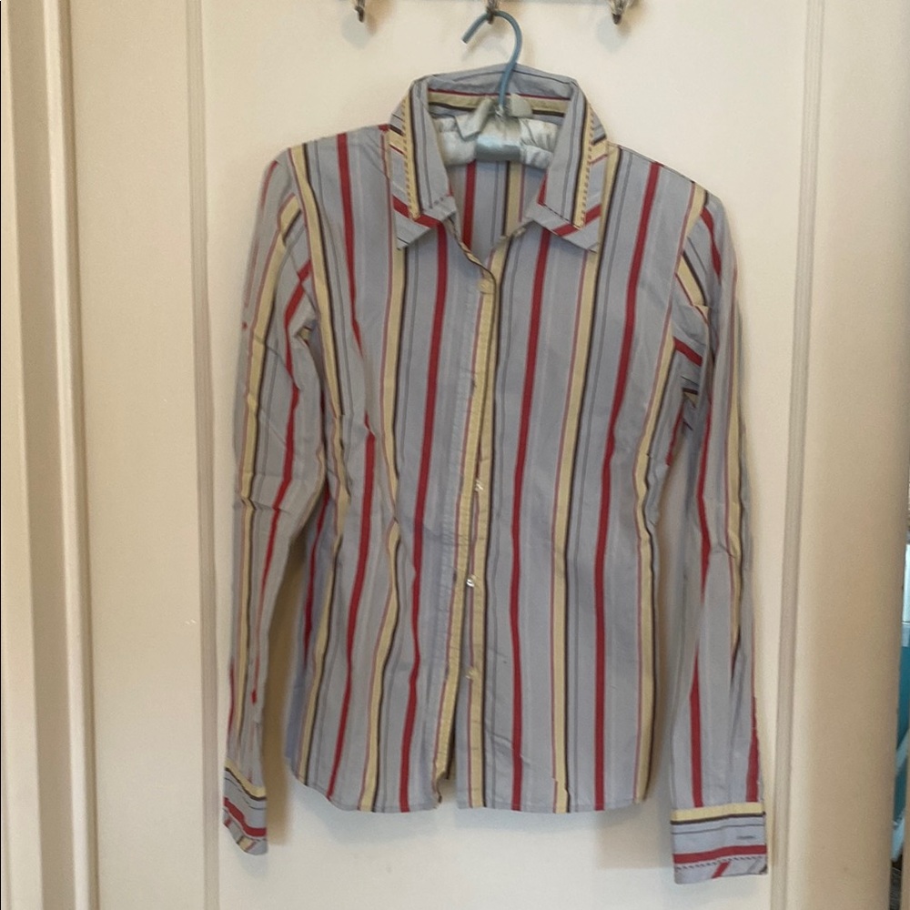 Moth Multicolor Striped Cotton Shirt